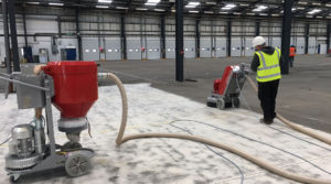 dust controlled resin floor preparation